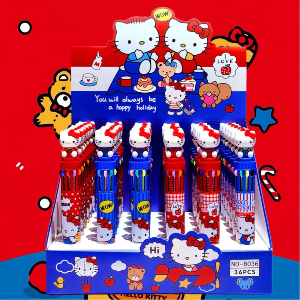 Ball Marker Set - A6/36pcs Anime Kt 10-Color Push-Button Ballpoint
