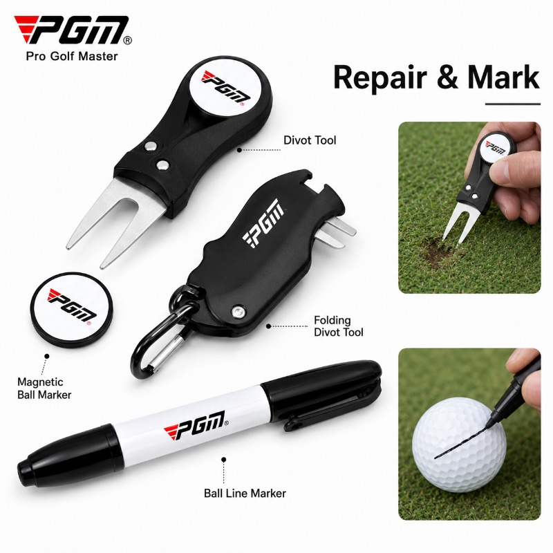PGM Golf Club Cleaning Kit Mic - Ball Marker Set recension och pris