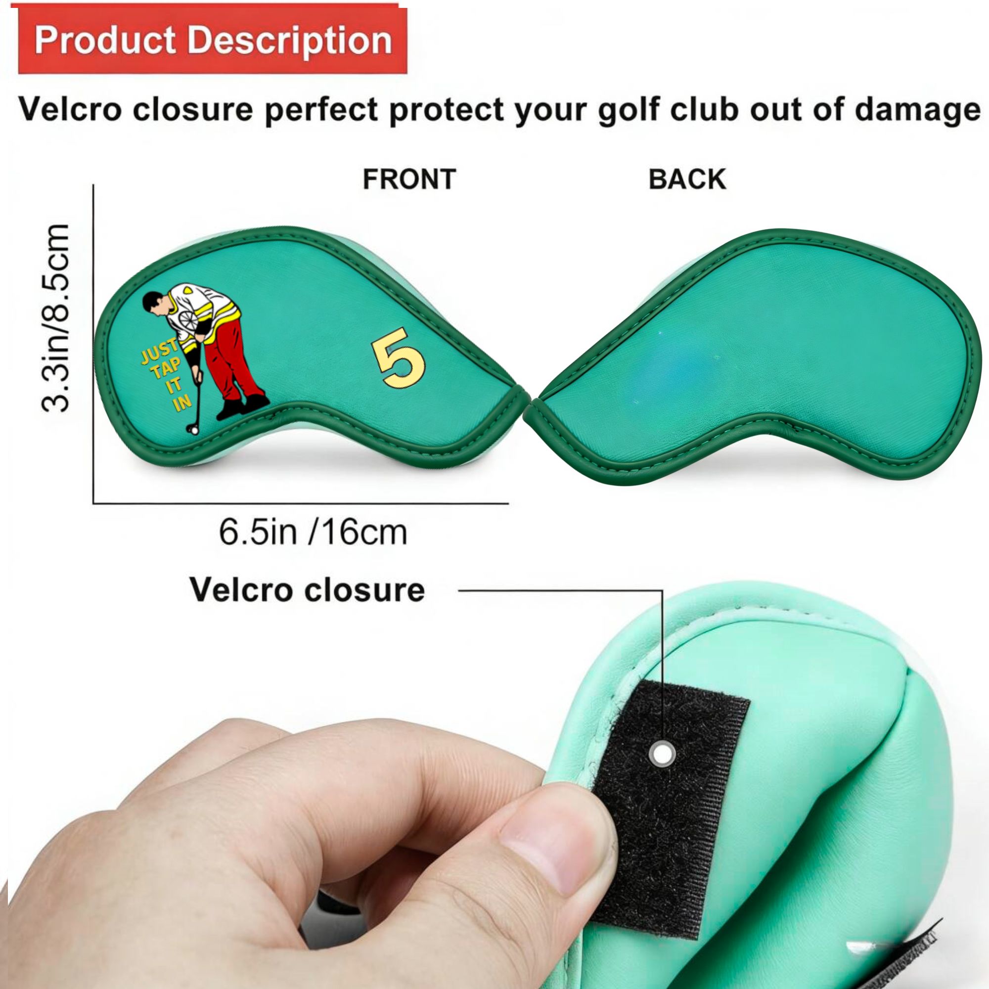 9 pcs Golf Iron Covers with Fu - Golf Equipment Deals recension och pris