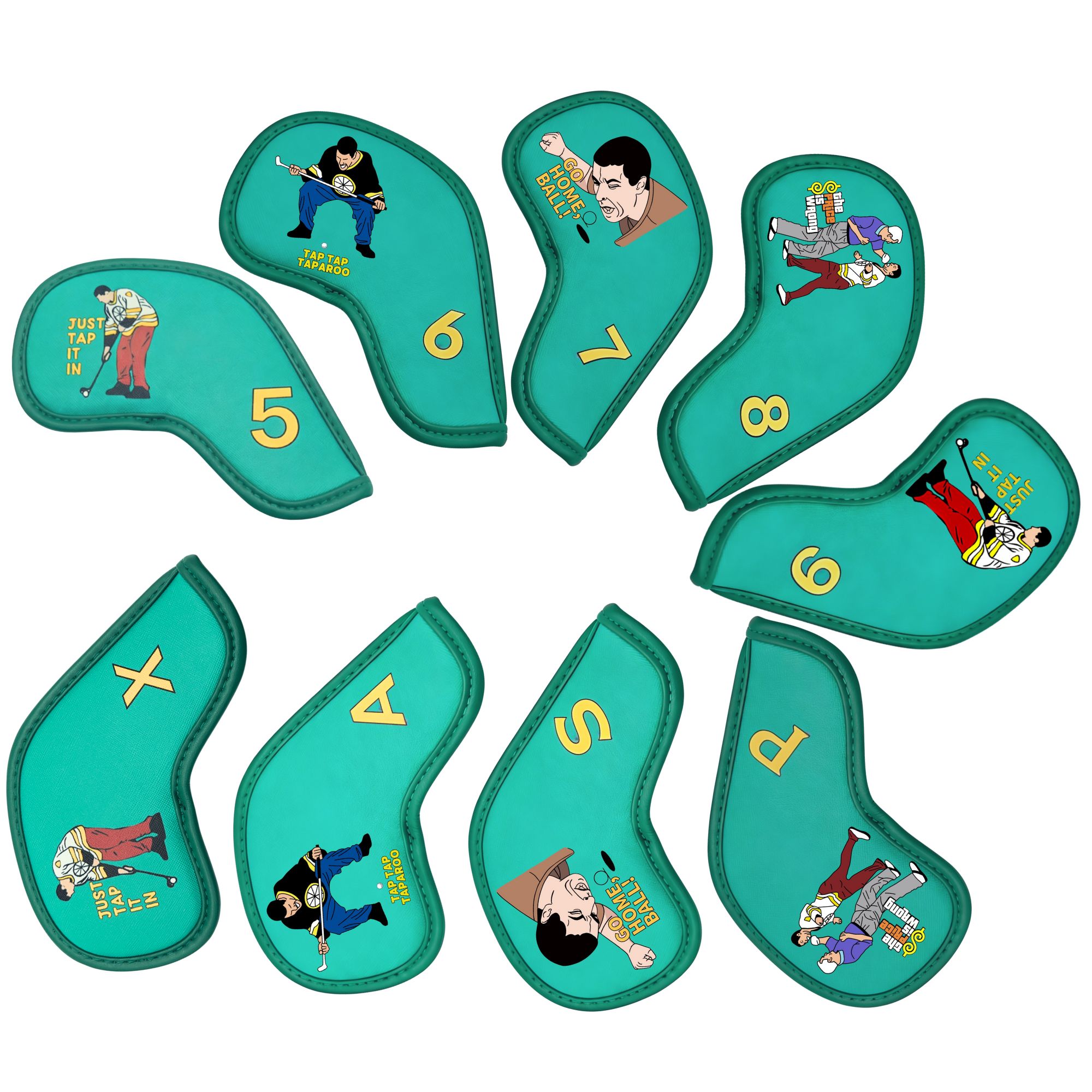 9 pcs Golf Iron Covers with Fu - Golf Equipment Deals recension och pris