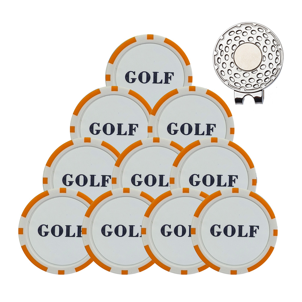 10Pcs Golf Ball Marker With Go - Ball Marker Set recension och pris